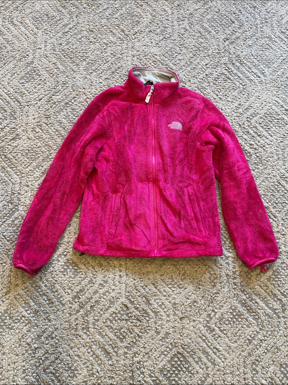 The North Face Hot Pink Plush Zip-Up Fleece Jacket
